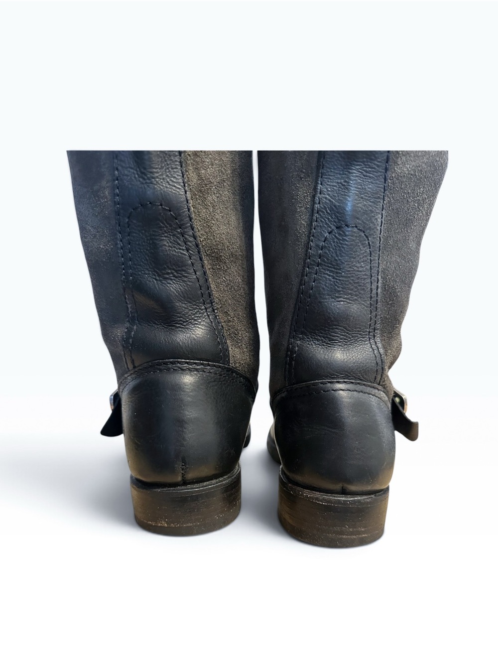 Frye Vintage Veronica Slouch Knee High Black Leather Boots 8.5 - Picture 8 of 12